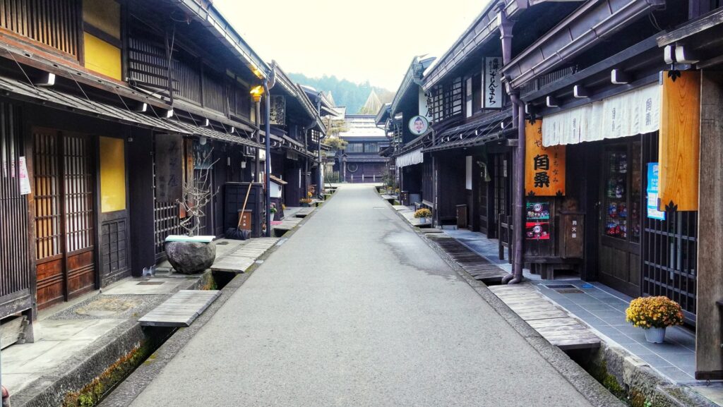 コロナ禍で人が居ない岐阜の町並み